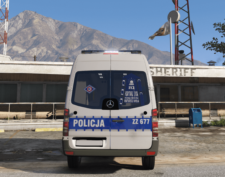 MB Sprinter Polish Police, policja GTA 5 Mod Grand