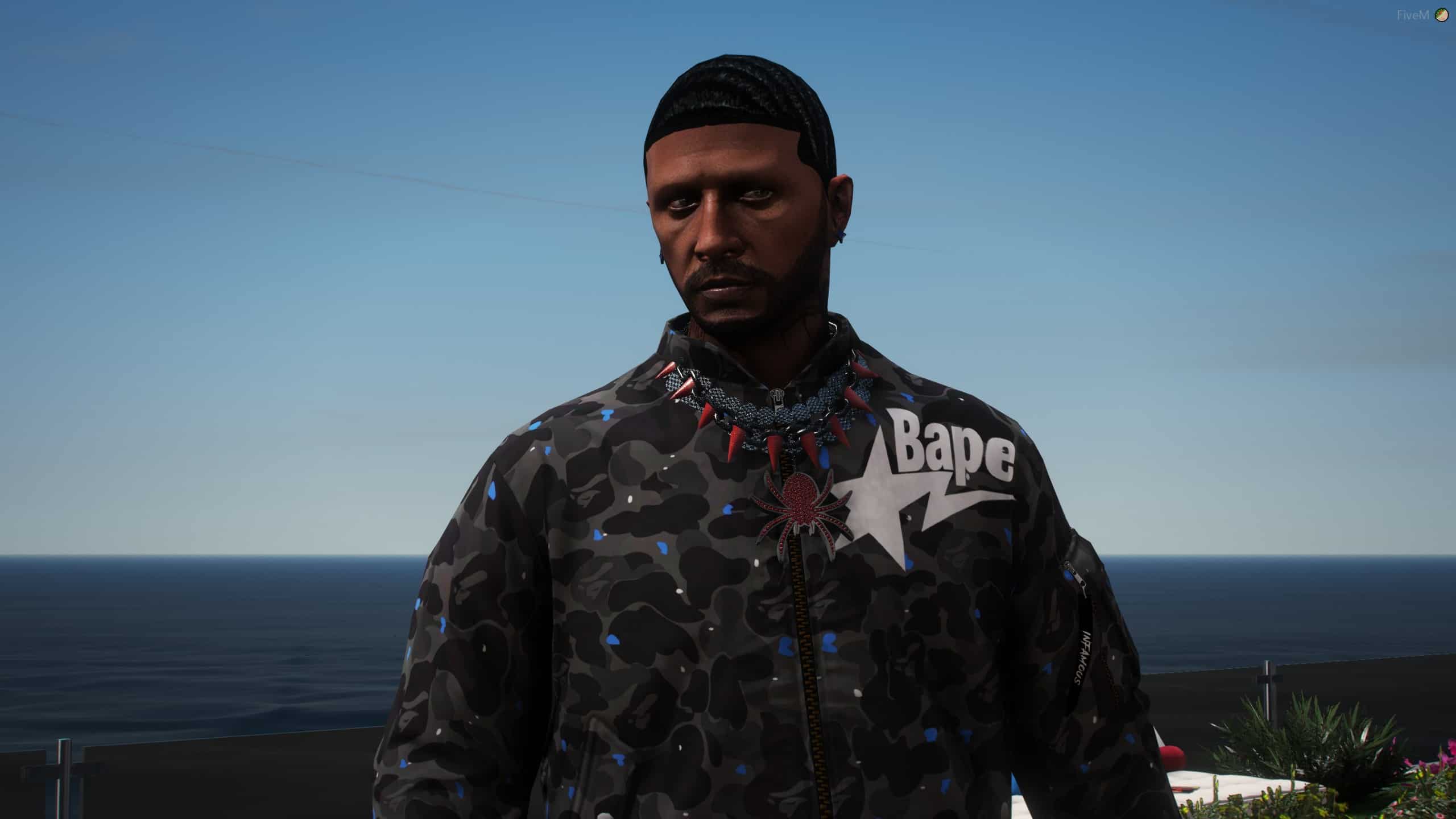 Space Camo bape bomber jacket (OPEN & CLOSED) - GTA 5 Mod | Grand Theft ...